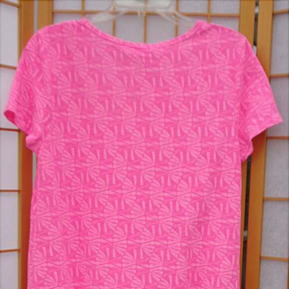FRESH PRODUCE Flamingo pink Tidepool Geo Sasha Asymmetrical Hem $62. nwt - Picture 6 of 7